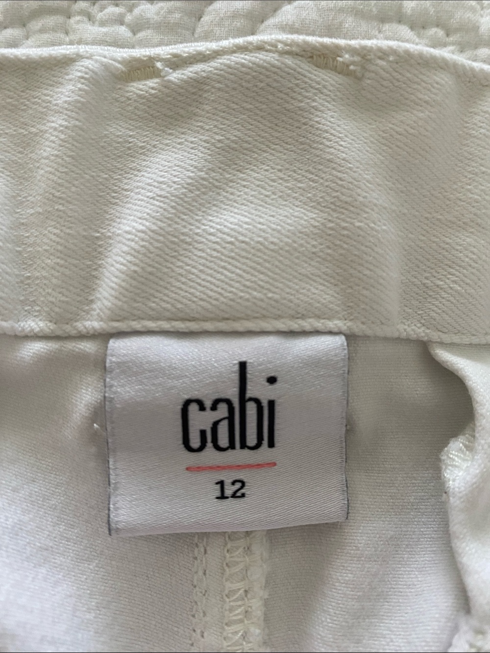 Cabi Lido cropped White Wide-Leg jeans in cotton/poly/spandex with stretch - Picture 8 of 9